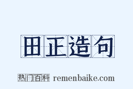 田正造句是什么意思的图片